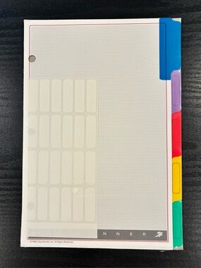 NWT Day Runner Multi Design Your Own Tabs, factory sealed package